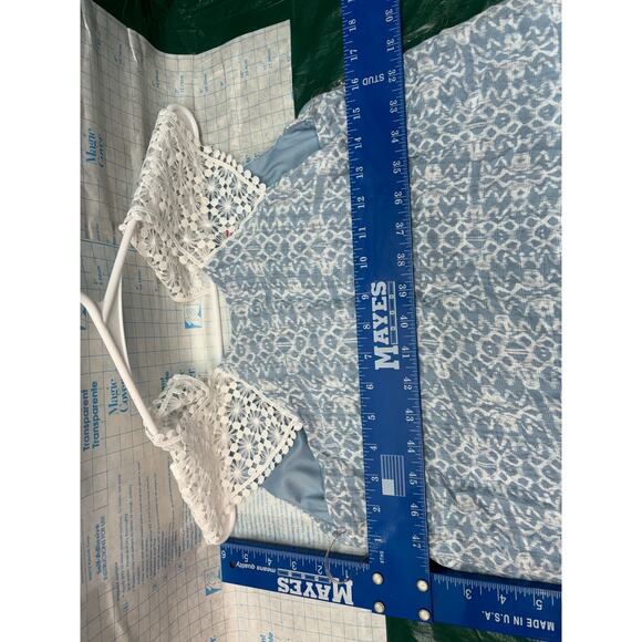 Three Pink Hearts Trixxi Women's Top, Lace, Blue & White, Size XS - Picture 5 of 5